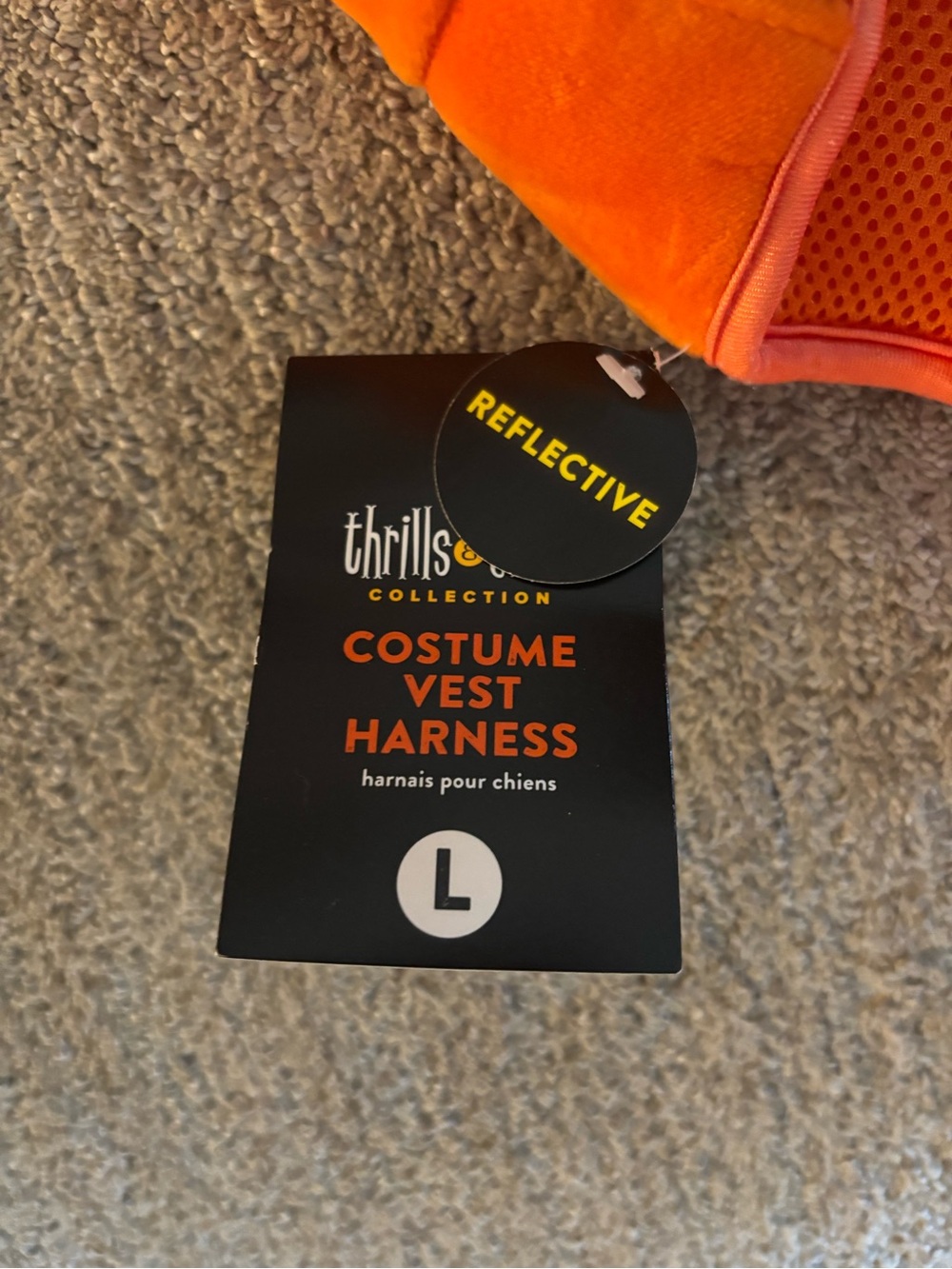 Pumpkin Hooded Dog Costume Harness - Picture 4 of 5